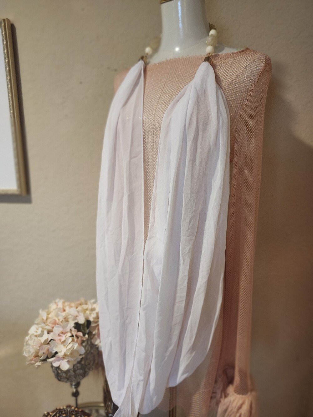 White And Cream Scarf